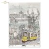 Lisbon, Lizbona, Portugalia, tramwaj, architektura miast, zabytek, zabytki, ulica, retro, autorka grafiki Magda Stanczew, R934, Portugal, tram, city architecture, monument, street, Lissabon, Straßenbahn, Stadtarchitektur, Denkmal, Denkmäler, Straße, Lisbo